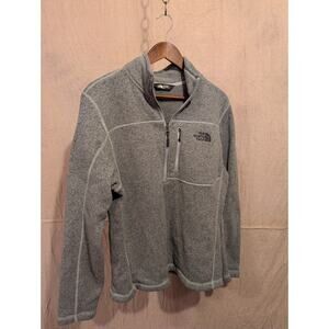 Mens The North Face Gordon Lyon 1/4 Zip Jacket Heather Grey Gray